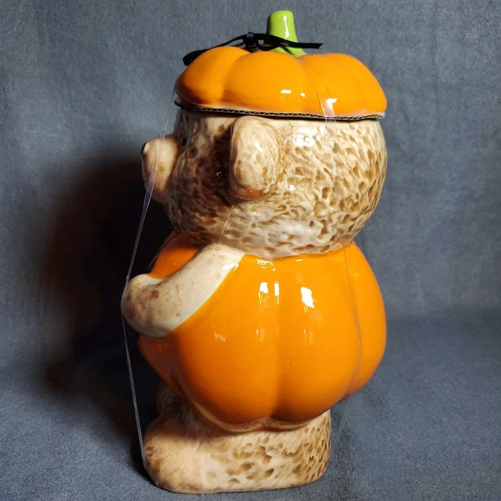 Tiktok Viral Halloween Creepy Critters Pumpkin Bear Cookie Jar 72oz